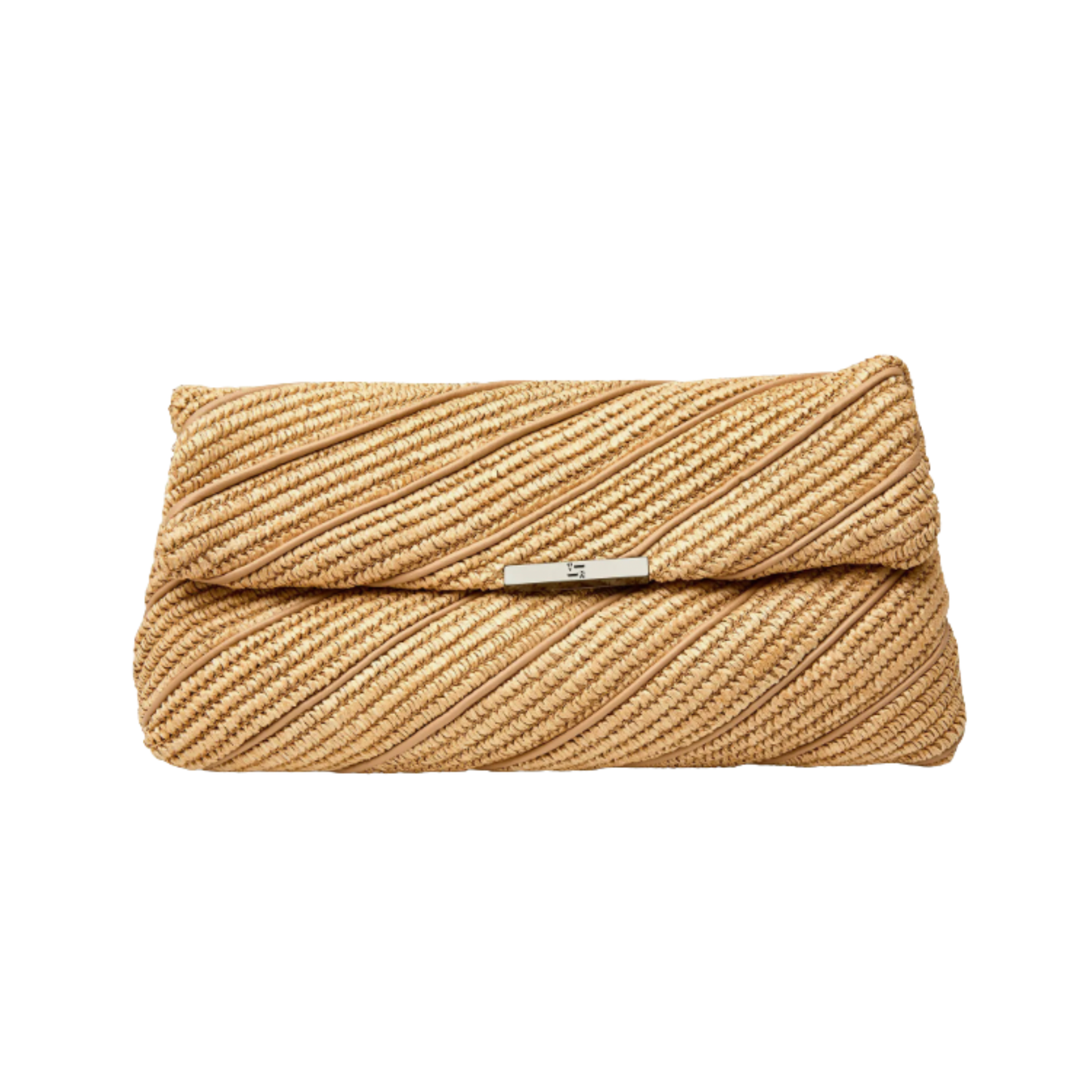EMBRACE CLUTCH BEIGE RAFFIA