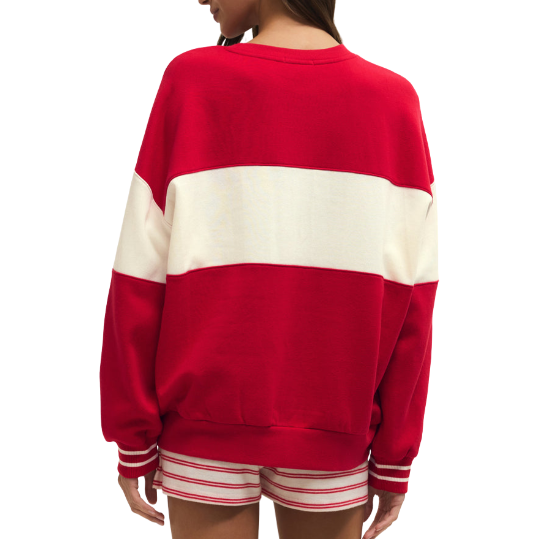 OVERSIZED LOVE SWEATSHIRT RED