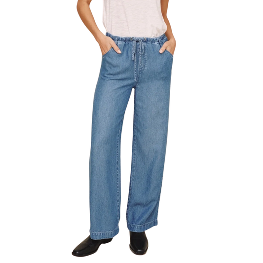 DRAWSTRING JEAN INDIGO MIST WASH