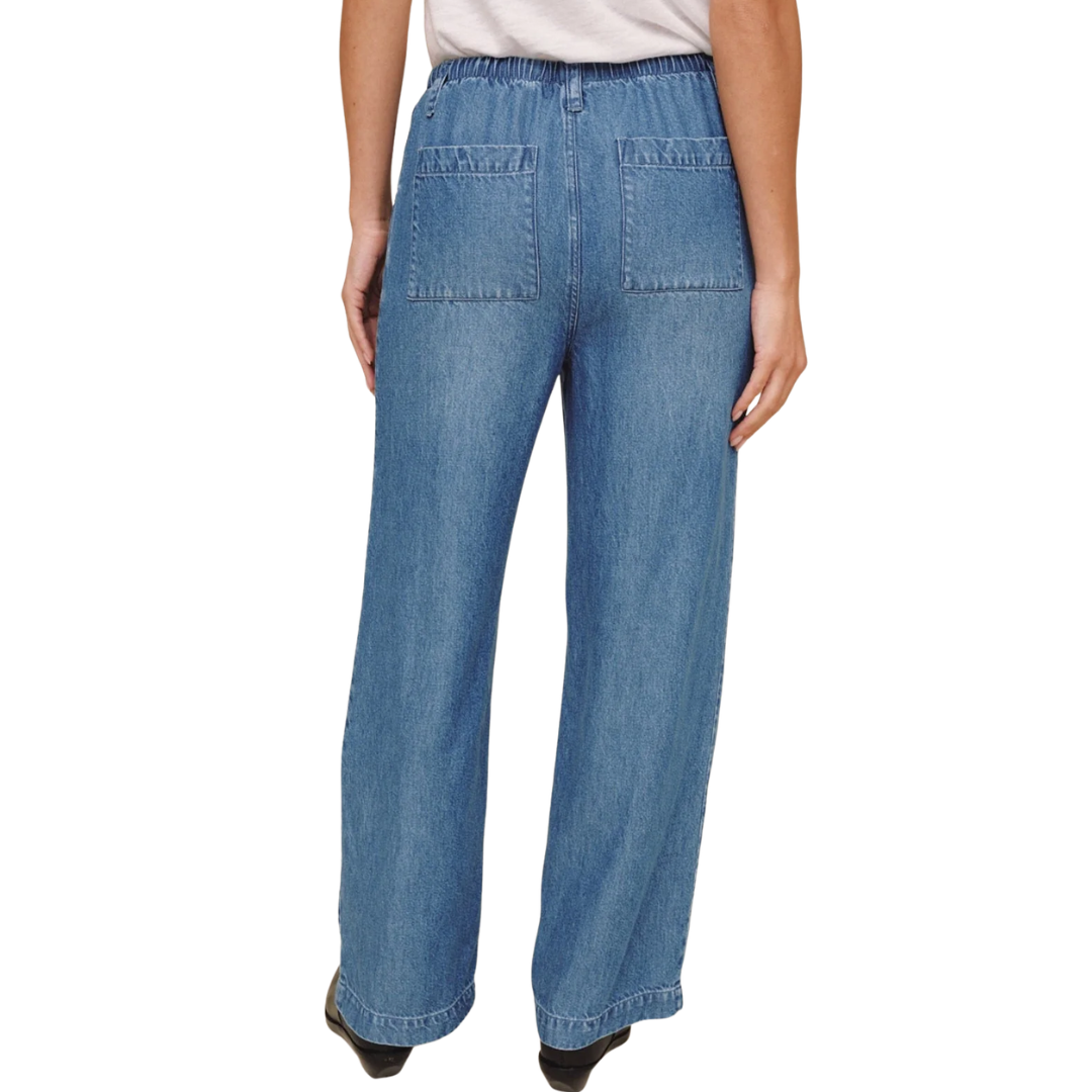 DRAWSTRING JEAN INDIGO MIST WASH