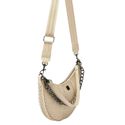 FLIRT BAG CREAM RAFFIA