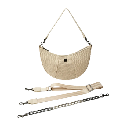 FLIRT BAG CREAM RAFFIA