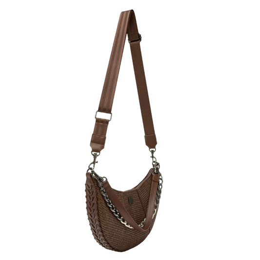 FLIRT BAG ESPRESSO RAFFIA
