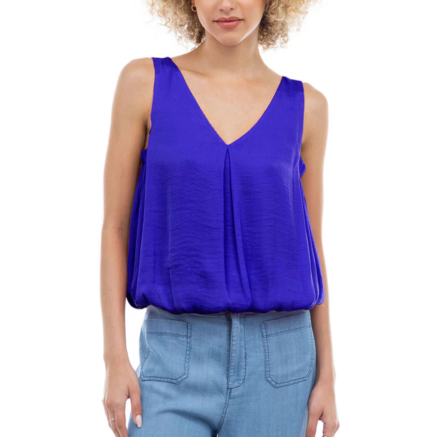 LILY VNECK BUBBLE TOP CAPRI