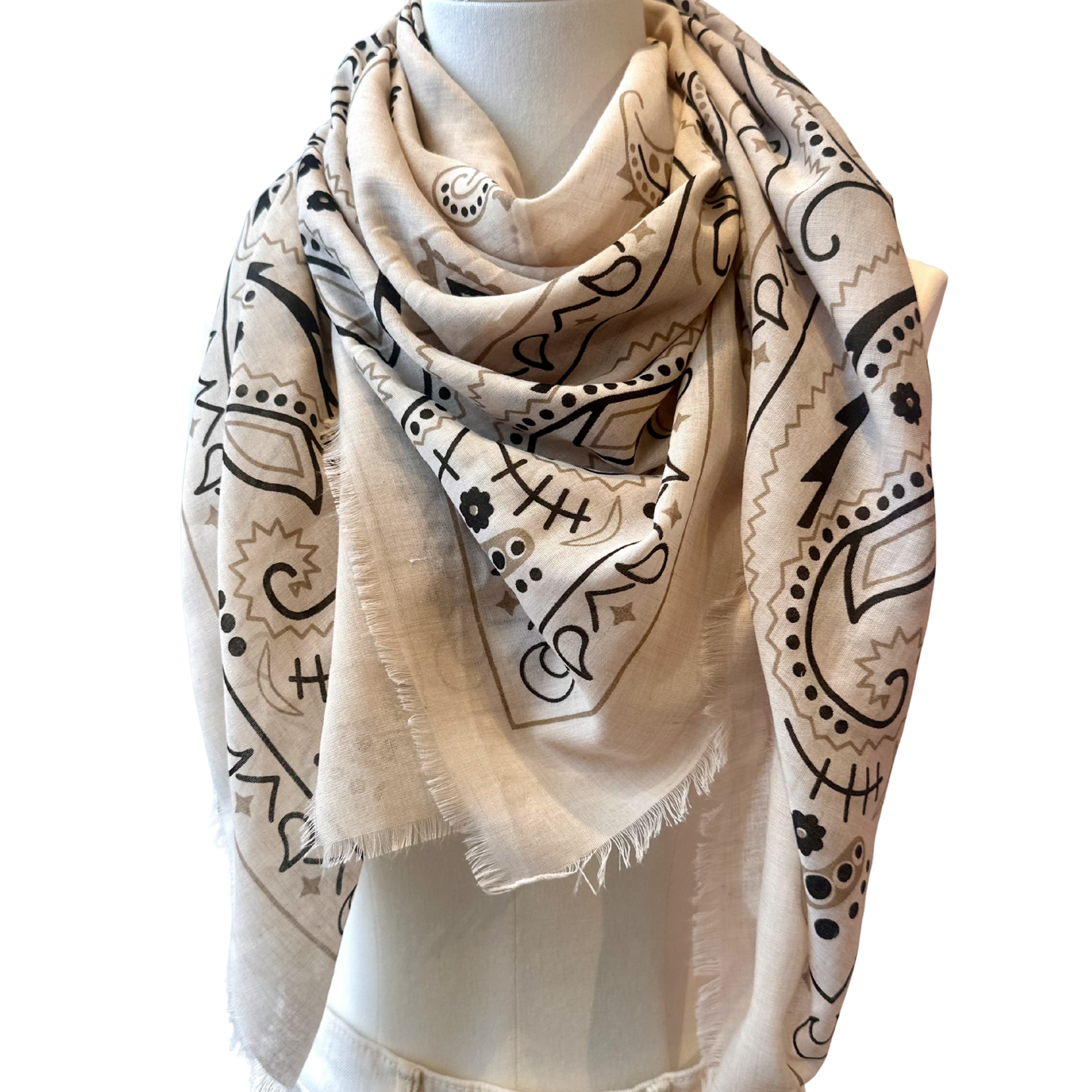 ELOISE BANDANA SCARF BEIGE