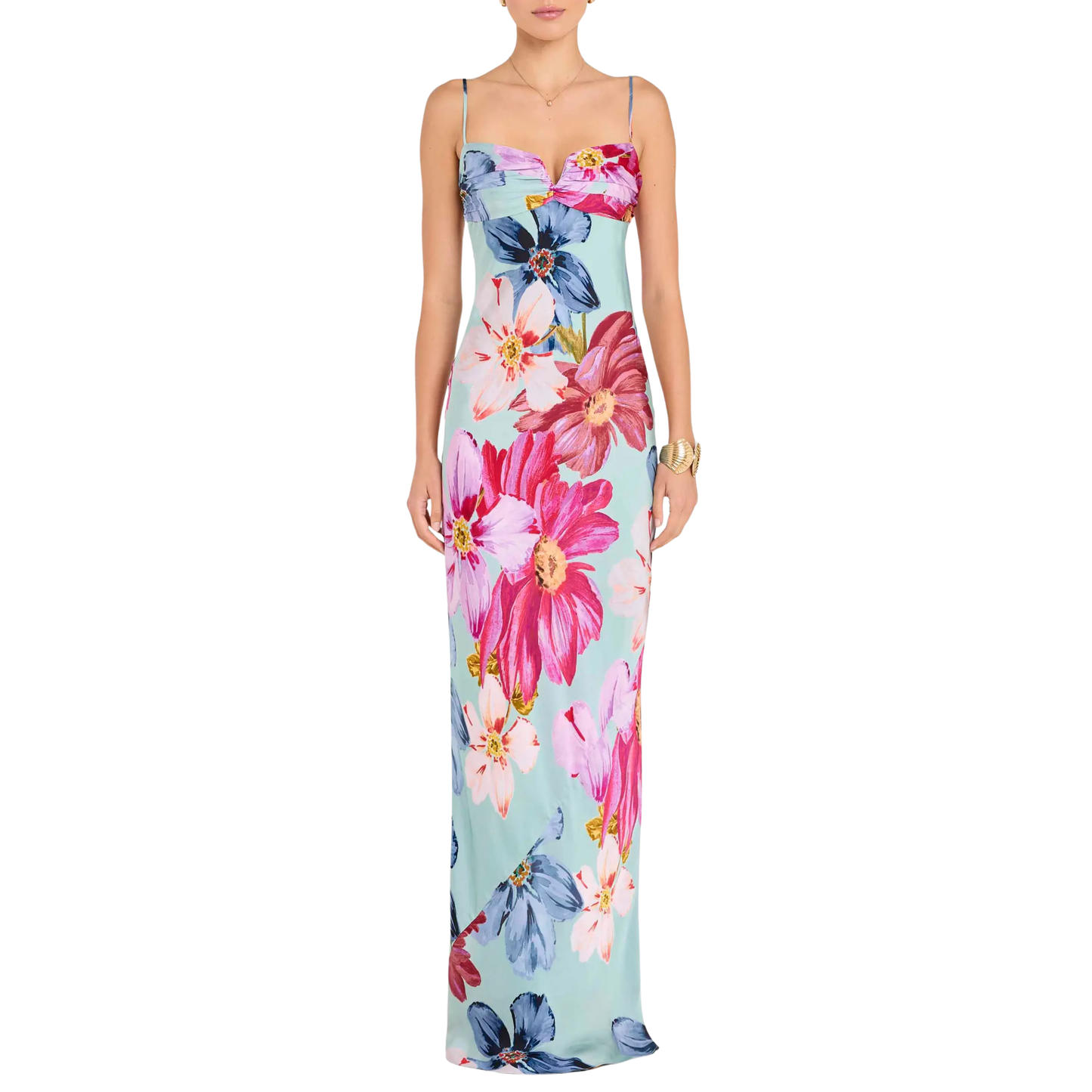 IRA MAXI DRESS BLUE FLORAL