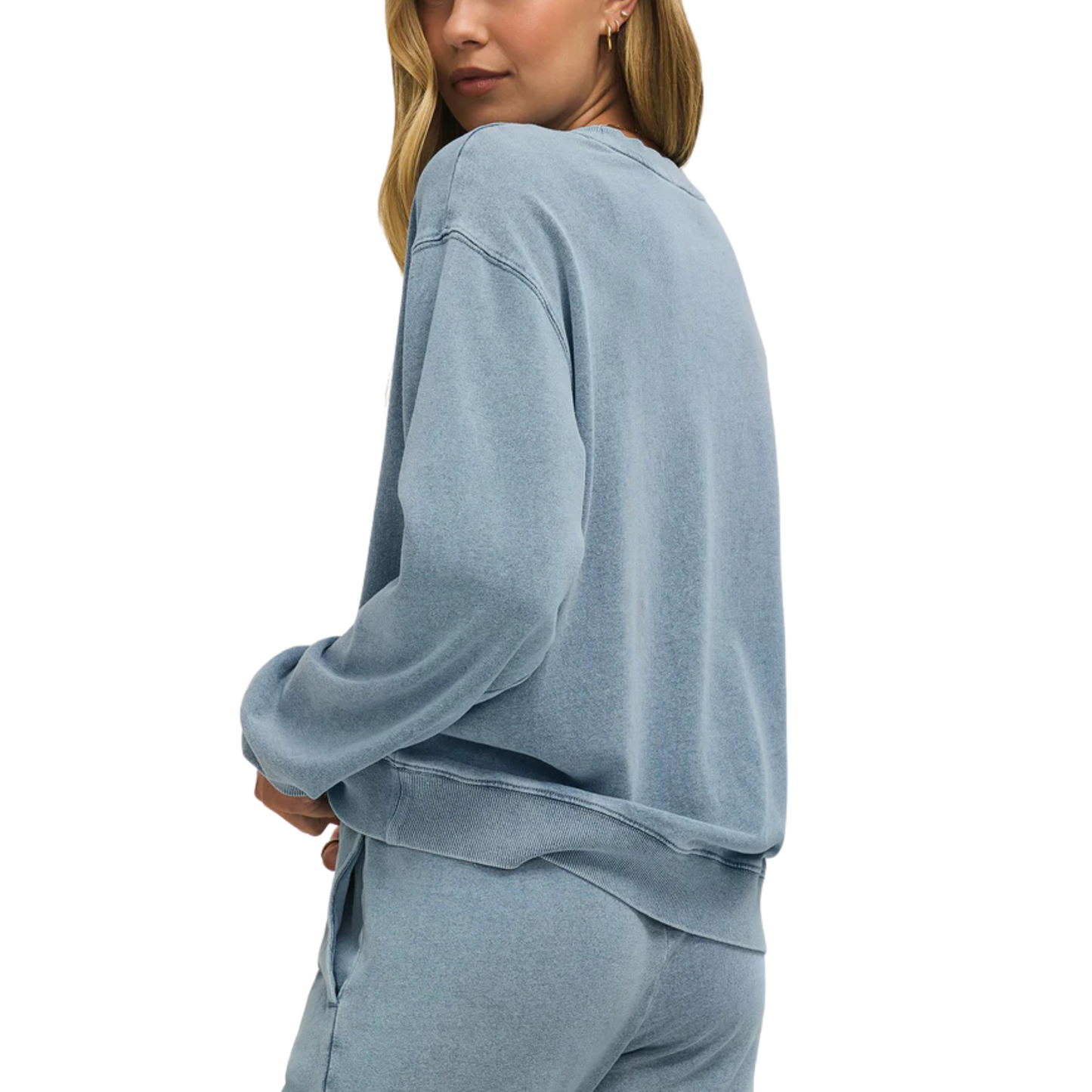 BOYFRIEND DENIM SWEATSHIRT OCEAN AIR INDIGO