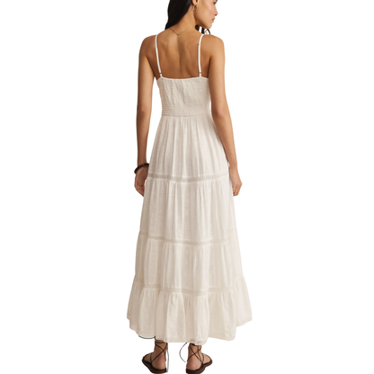 BEHATI EYELET MIDI DRESS WHITE