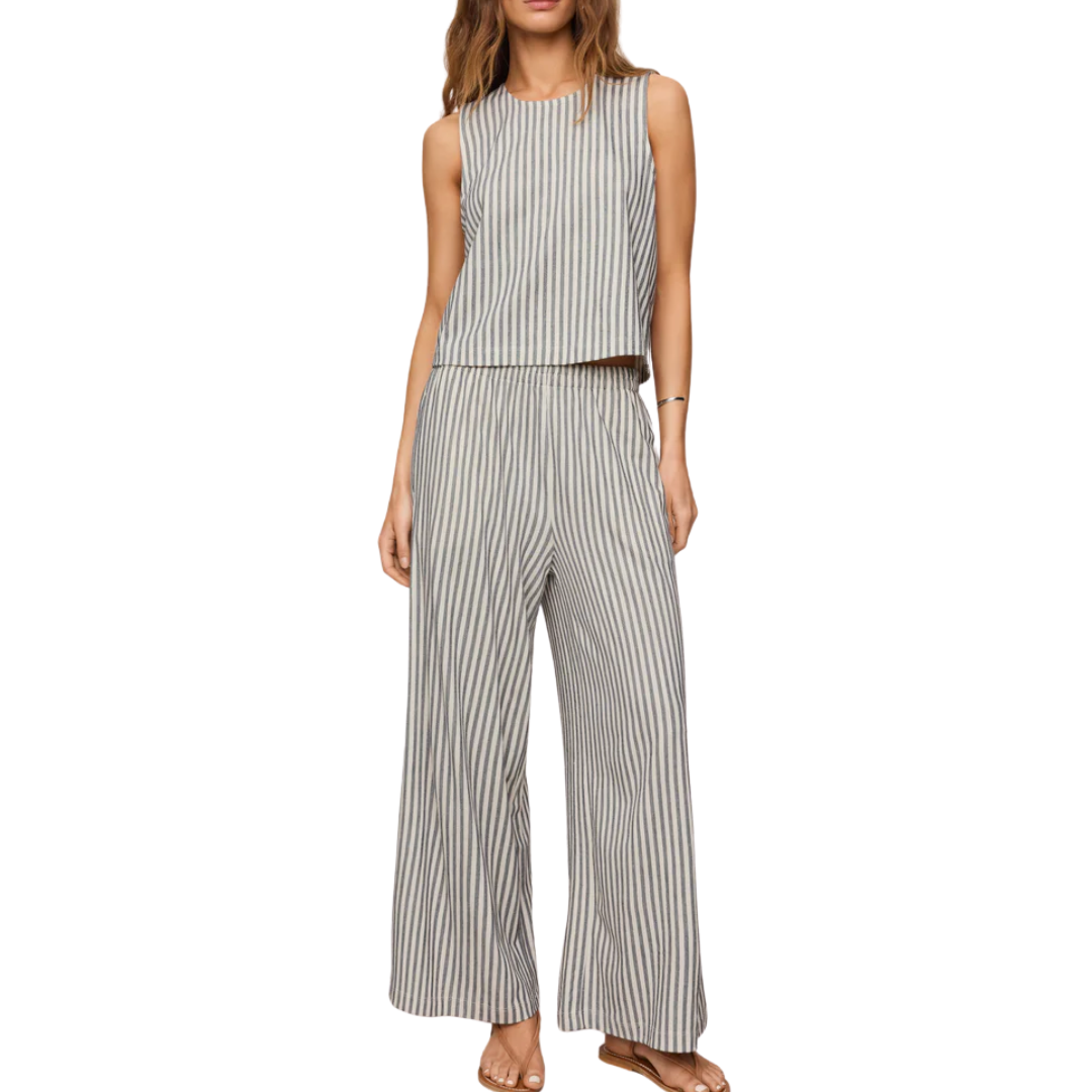 SLOANE KNIT STRIPED TOP ECLIPSE