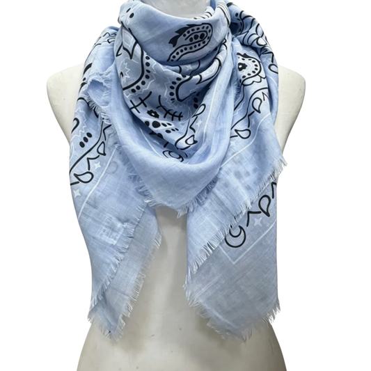 ELOISE BANDANA SCARF SKY BLUE