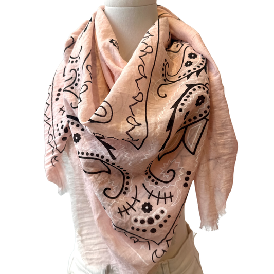 ELOISE BANDANA SCARF LIGHT PINK