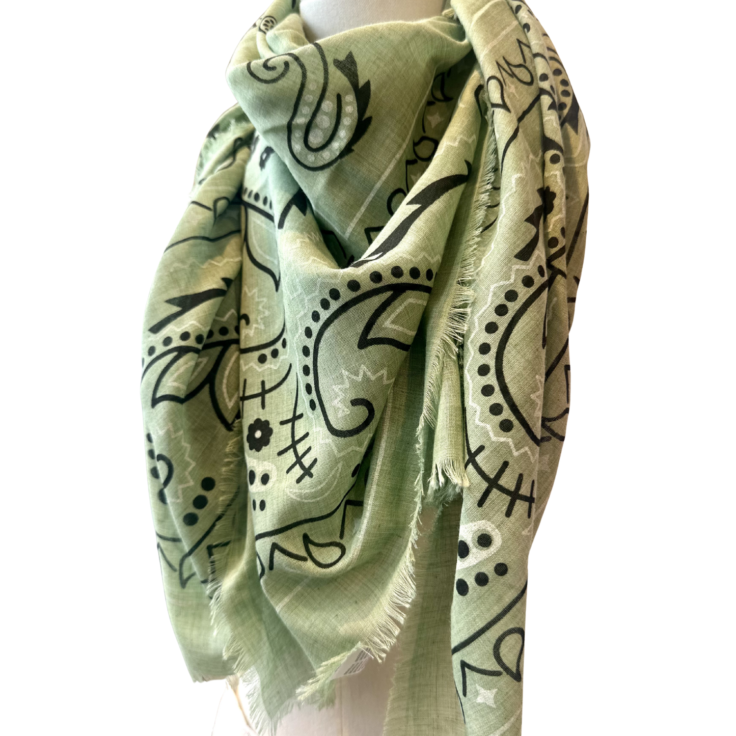 ELOISE BANDANA SCARF LIGHT GREEN