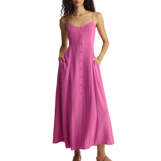 ANGEL EYES MIDI DRESS BERRY BLUSH