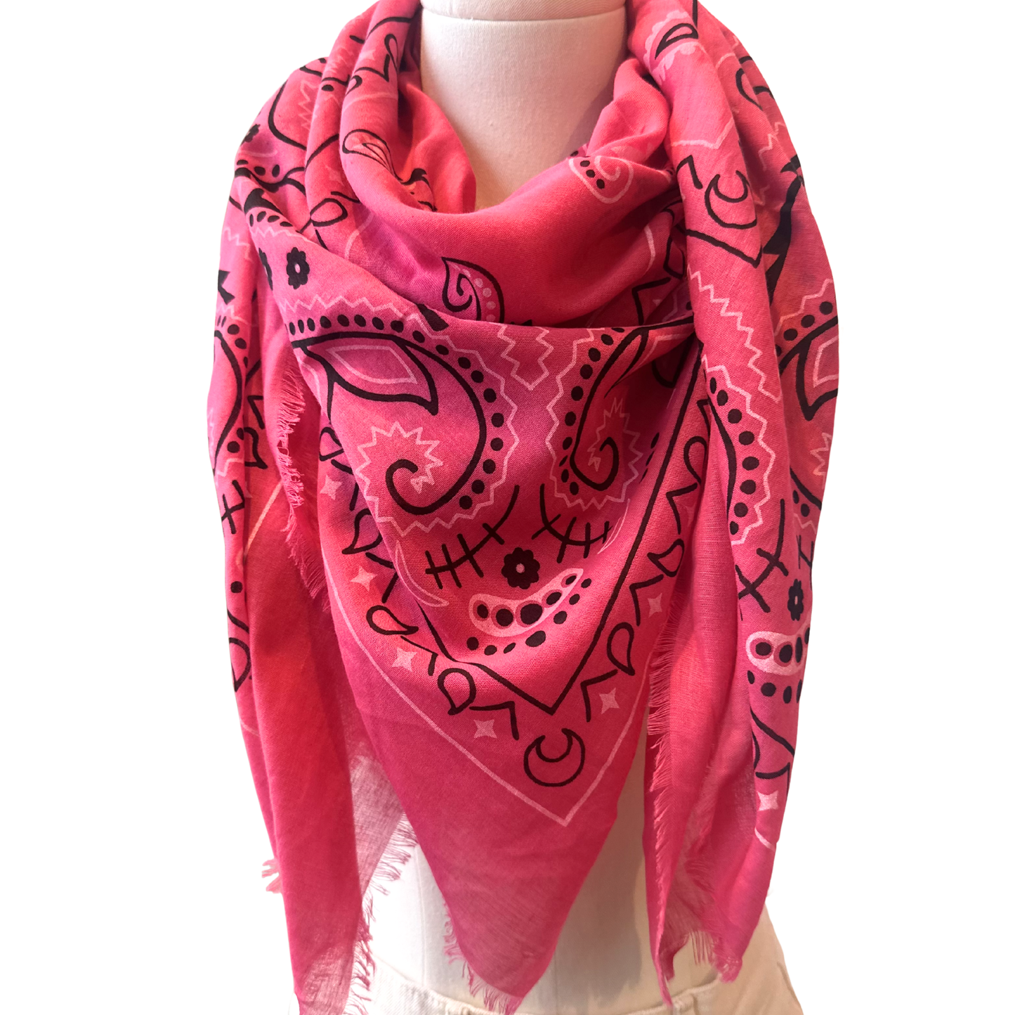 ELOISE BANDANA SCARF FUCHSIA