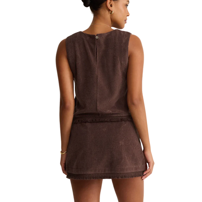 CANOPY WRAP SKIRT CHOCOLATE CHERRY