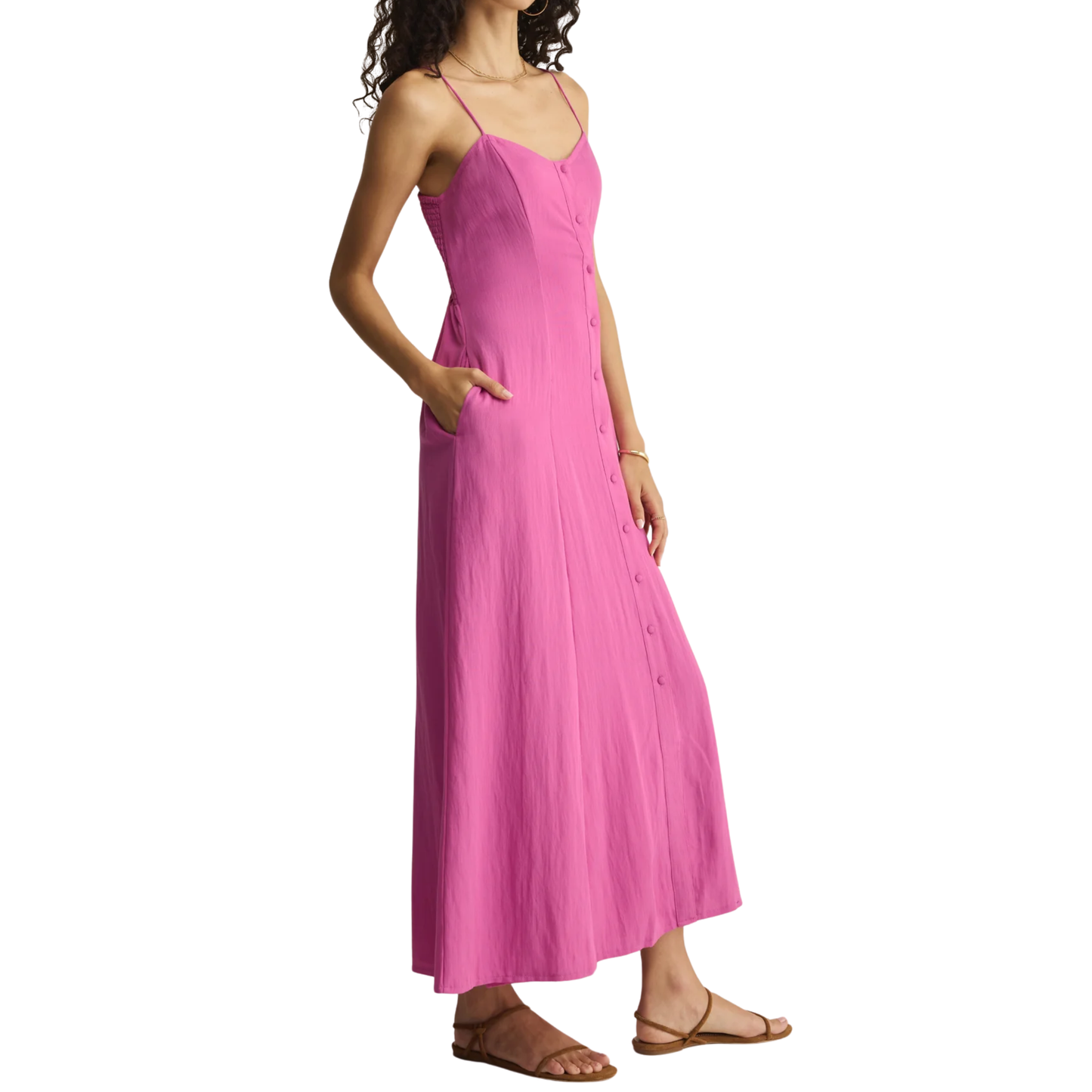 ANGEL EYES MIDI DRESS BERRY BLUSH