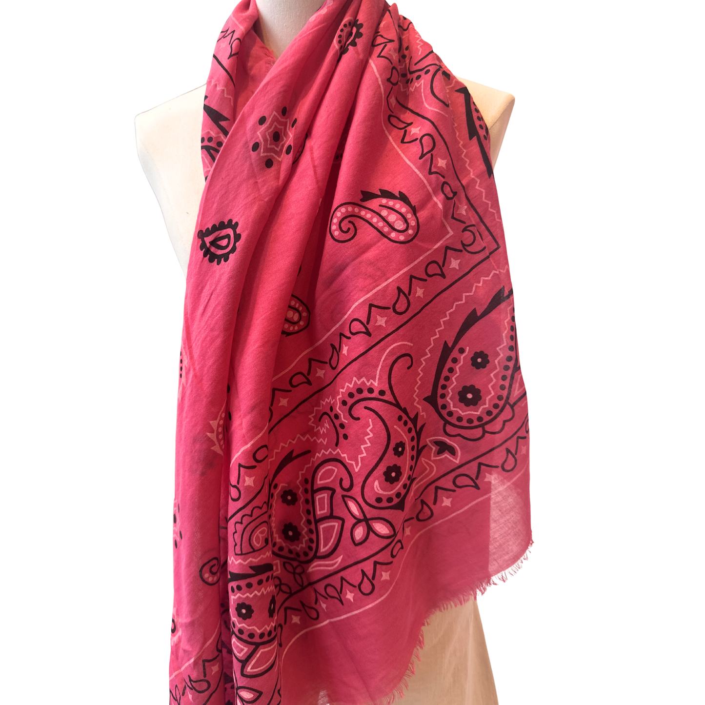 ELOISE BANDANA SCARF FUCHSIA