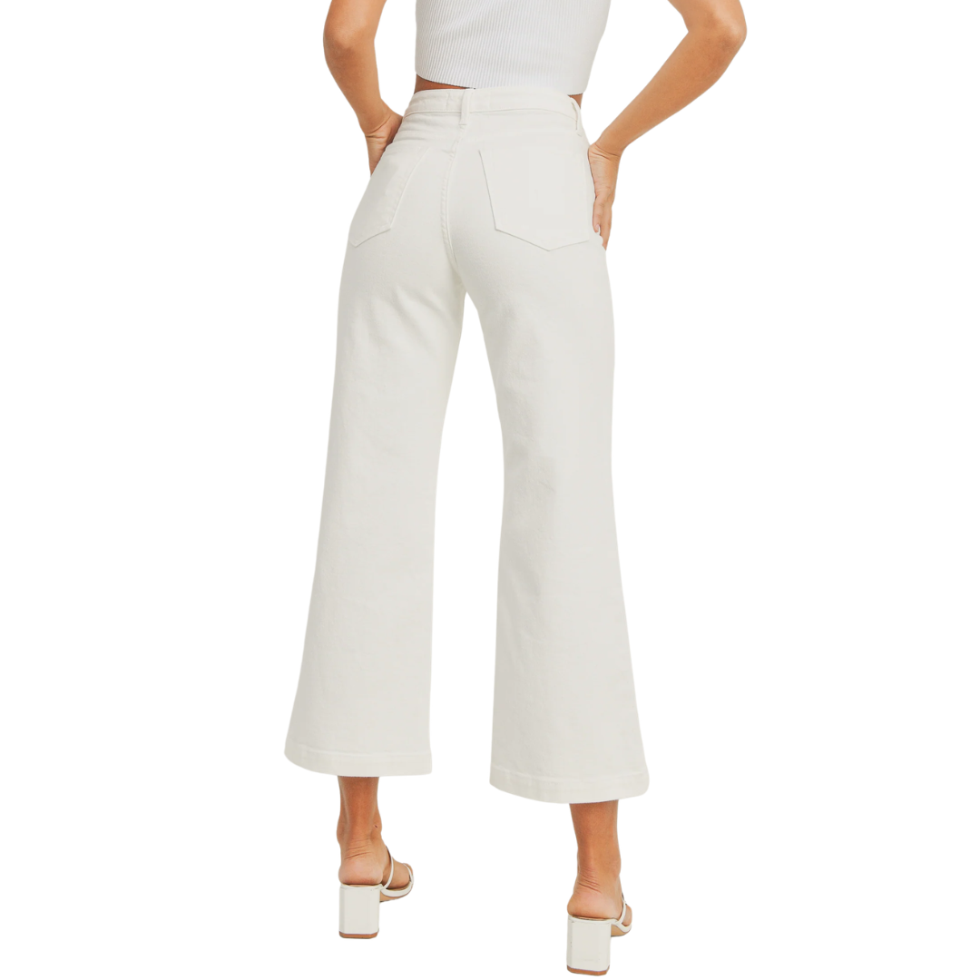 PATCH POCKET WIDE LEG OFF WHITE