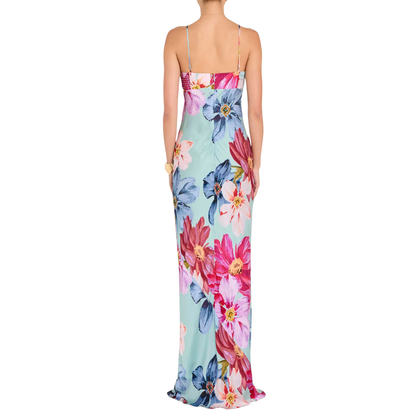 IRA MAXI DRESS BLUE FLORAL
