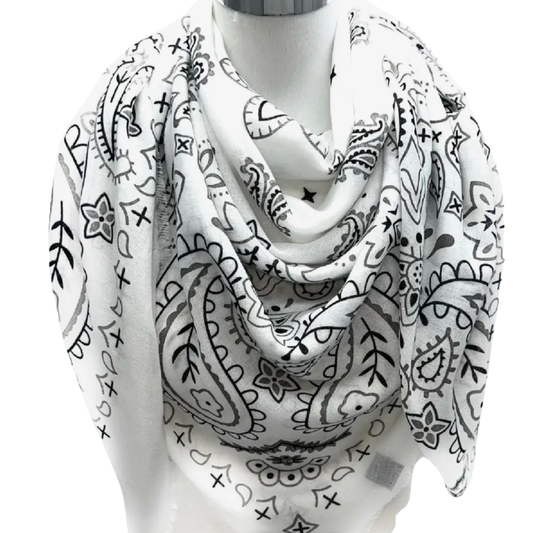 VERA BANDANA SCARF BLANC