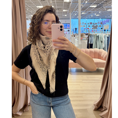 ELOISE BANDANA SCARF BEIGE