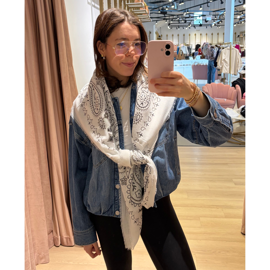 VERA BANDANA SCARF BLANC