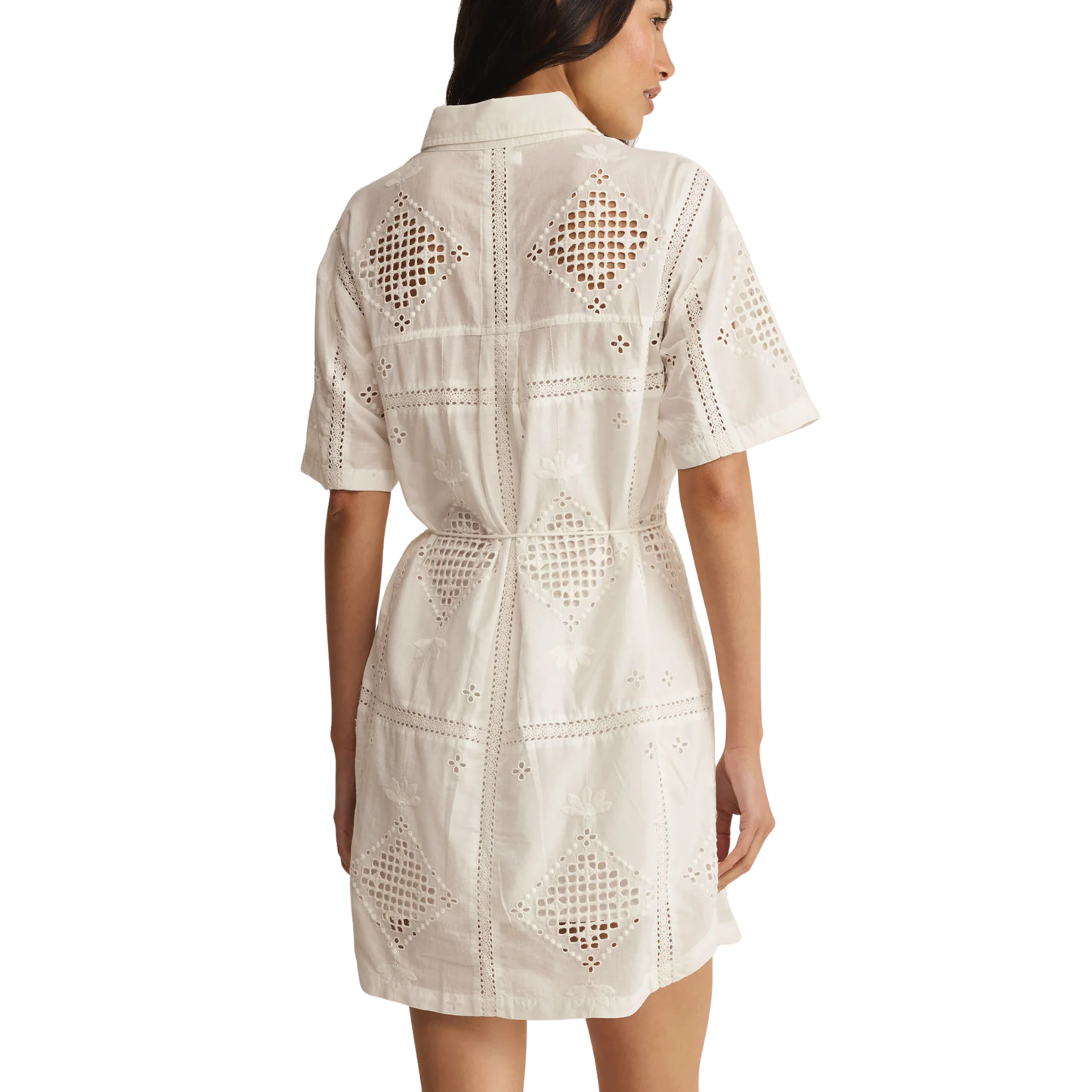 ANNABELLE EYELET DRESS WHITE