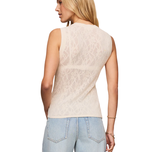 TIBI MESH TANK CLOUD