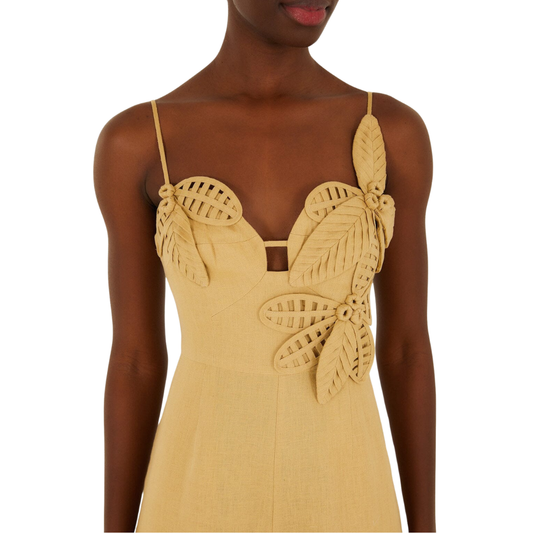 SAND FLOWERED JUMPSUIT