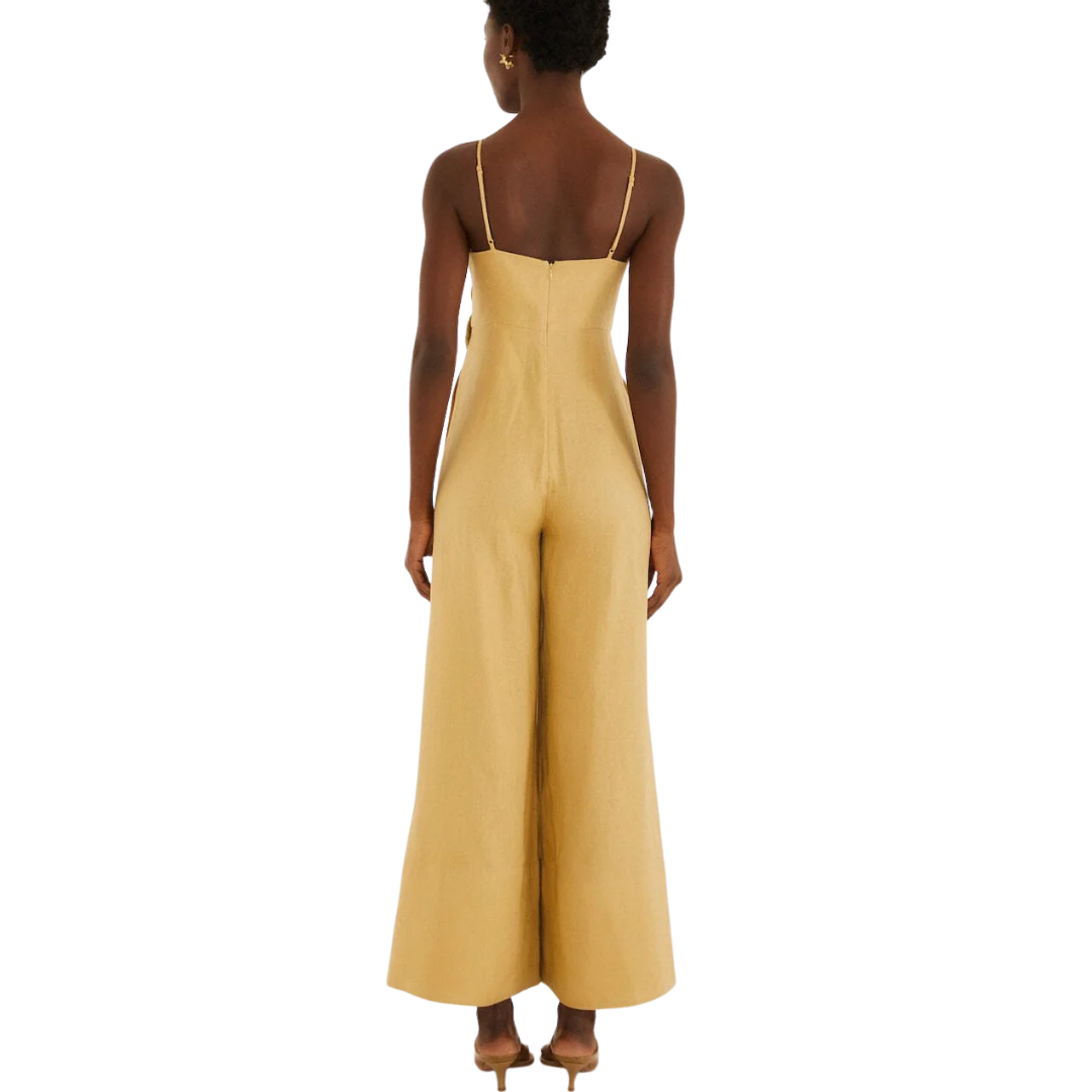 SAND FLOWERED JUMPSUIT