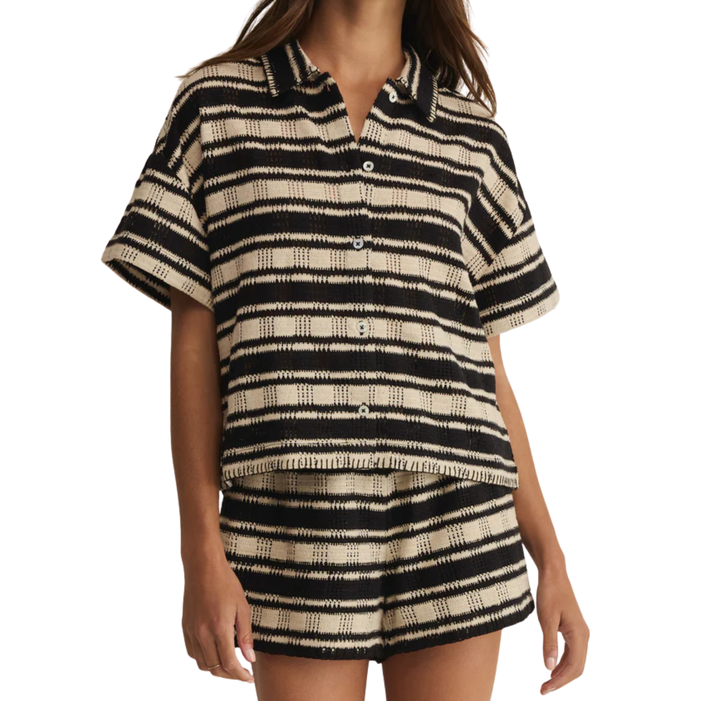 MONACCO BUTTON UP NATURAL