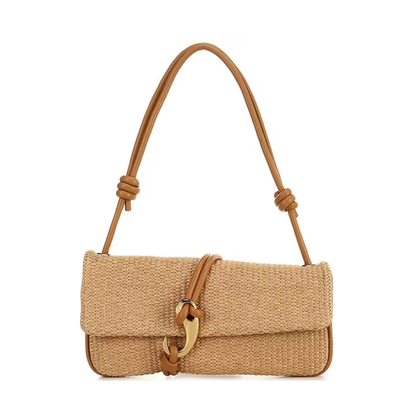 ALICE RAFFIA HANDBAG TAN