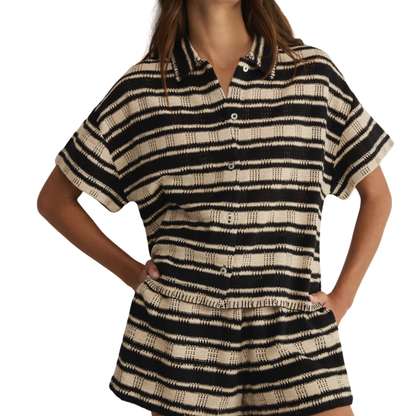 MONACCO BUTTON UP NATURAL