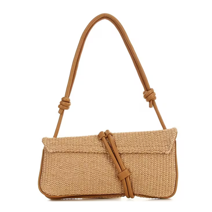 ALICE RAFFIA HANDBAG TAN