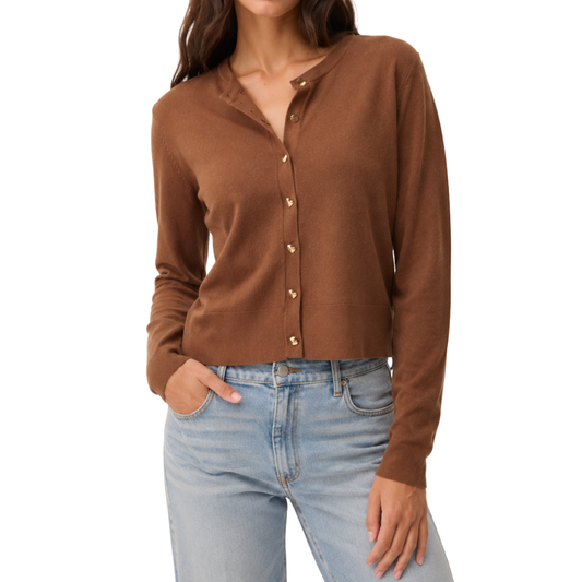 NIA KNIT CARDIGAN BROWN