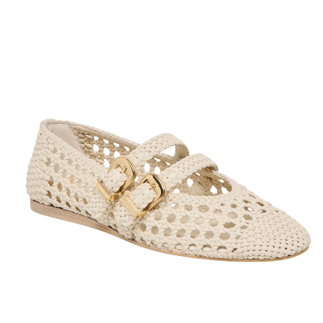 BAYLEE WOVEN BALLET FLAT CREME