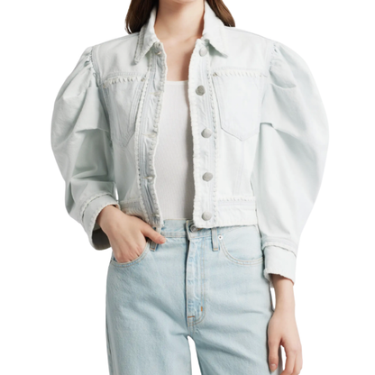 DENIM CROCHET JACKET