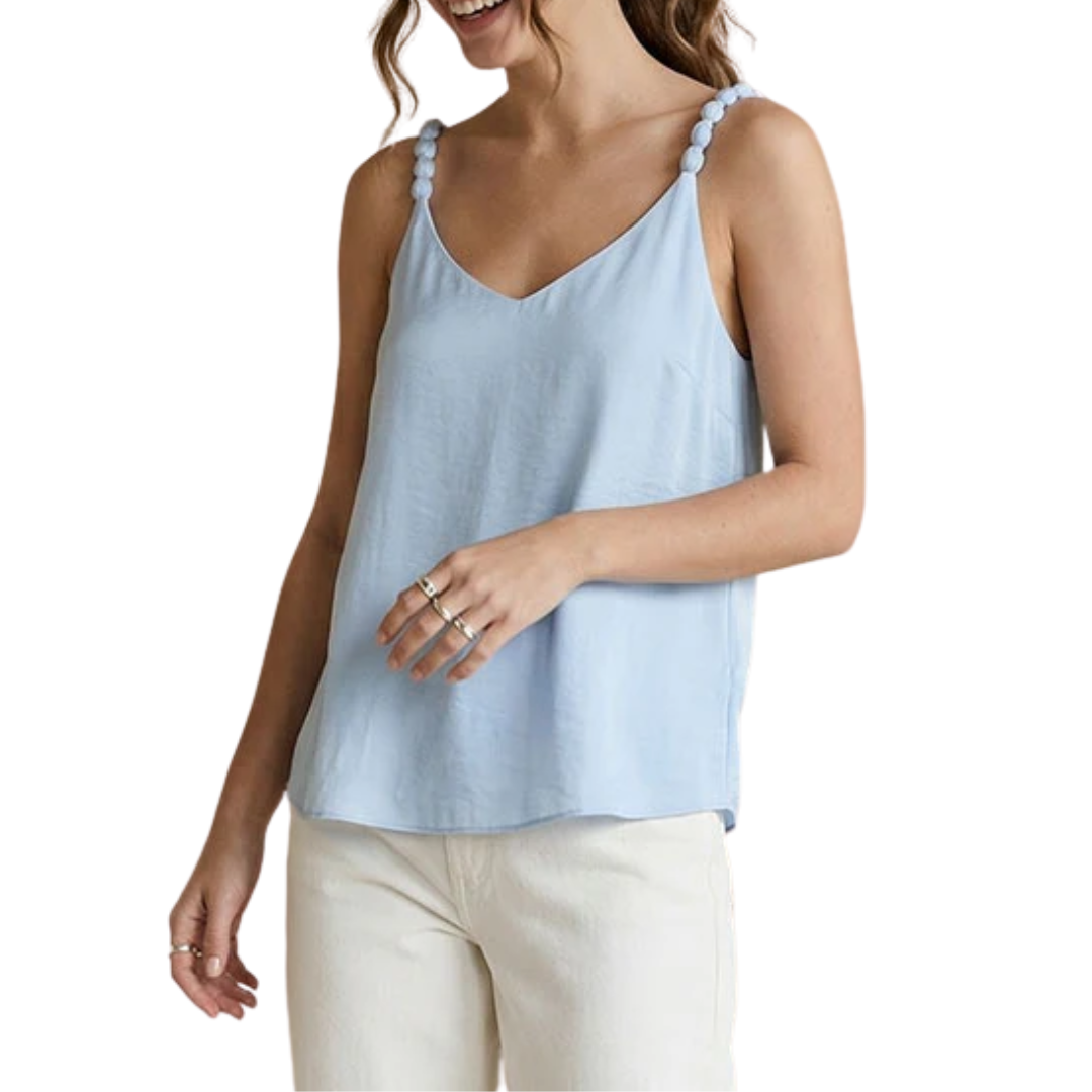 CLASSIC V-NECK TANK TOP HALOGEN BLUE