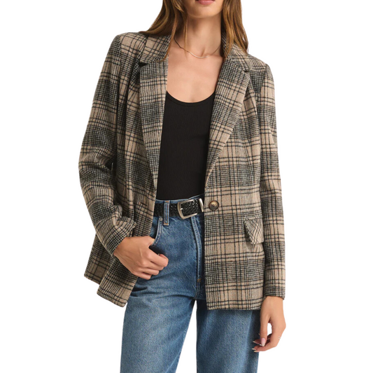 KINGSTON RELAXED PLAID BLAZER