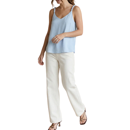 CLASSIC V-NECK TANK TOP HALOGEN BLUE