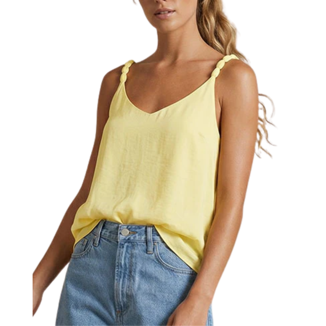CLASSIC V-NECK TANK TOP PALE BANANA
