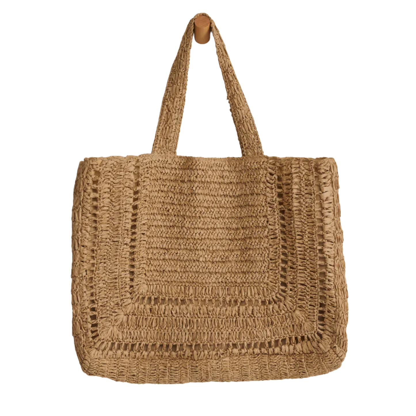 HIDEAWAY RAFFIA TOTE NATURAL