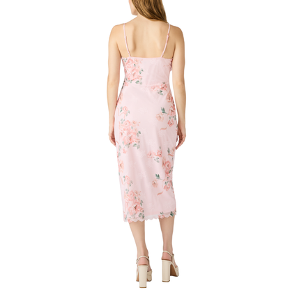 JULIANY DRESS PEACH FLORAL
