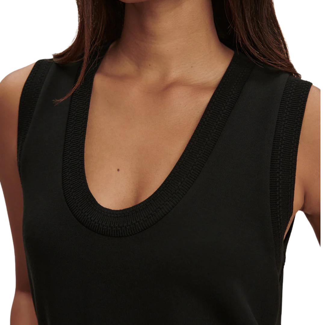 KYLER TANK MIDI DRESS BLACK