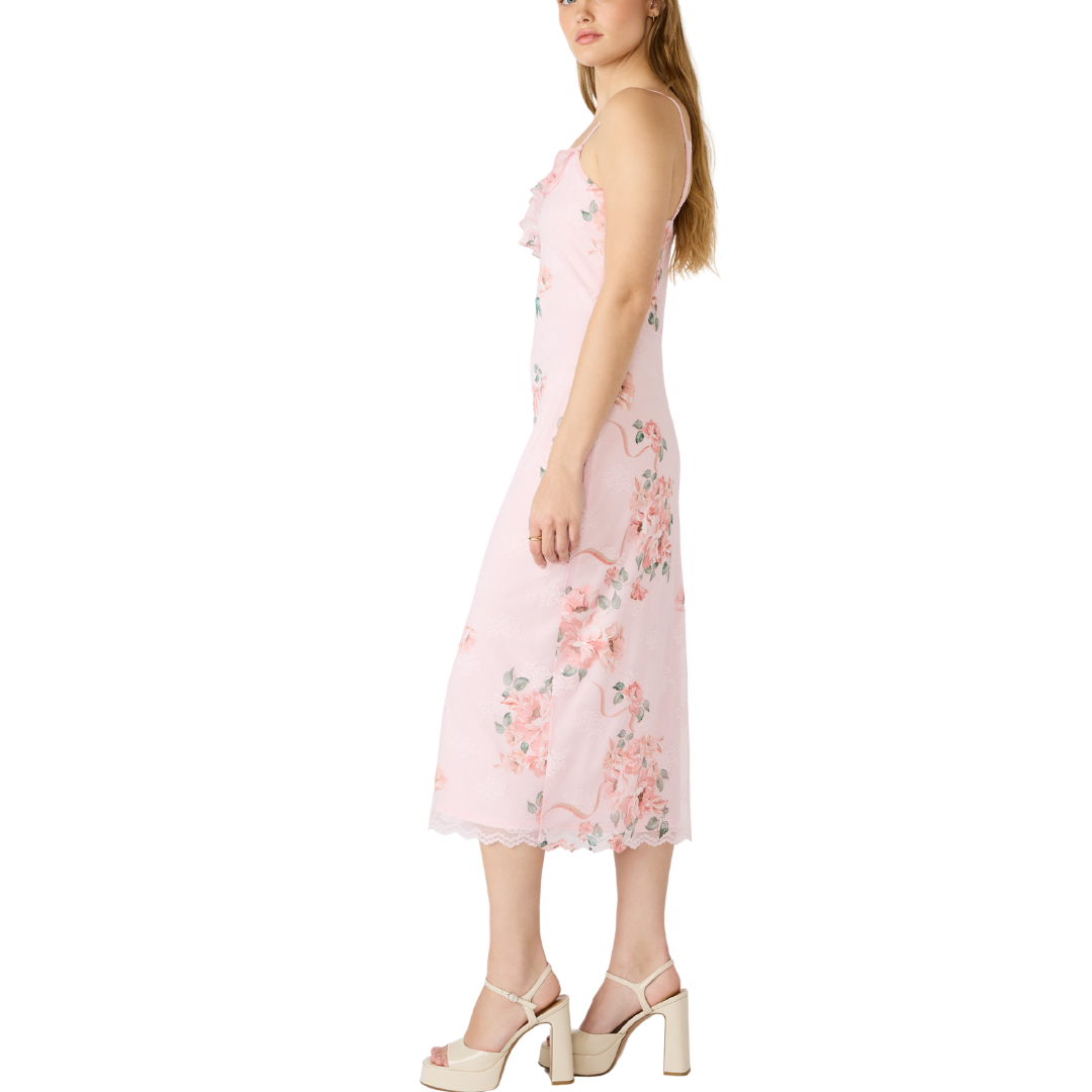 JULIANY DRESS PEACH FLORAL