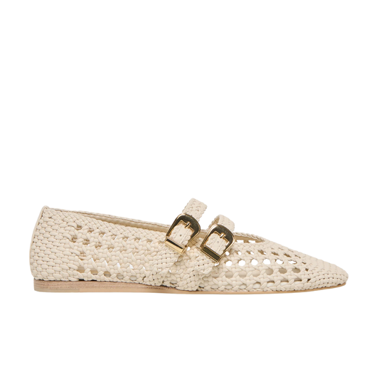 BAYLEE WOVEN BALLET FLAT CREME