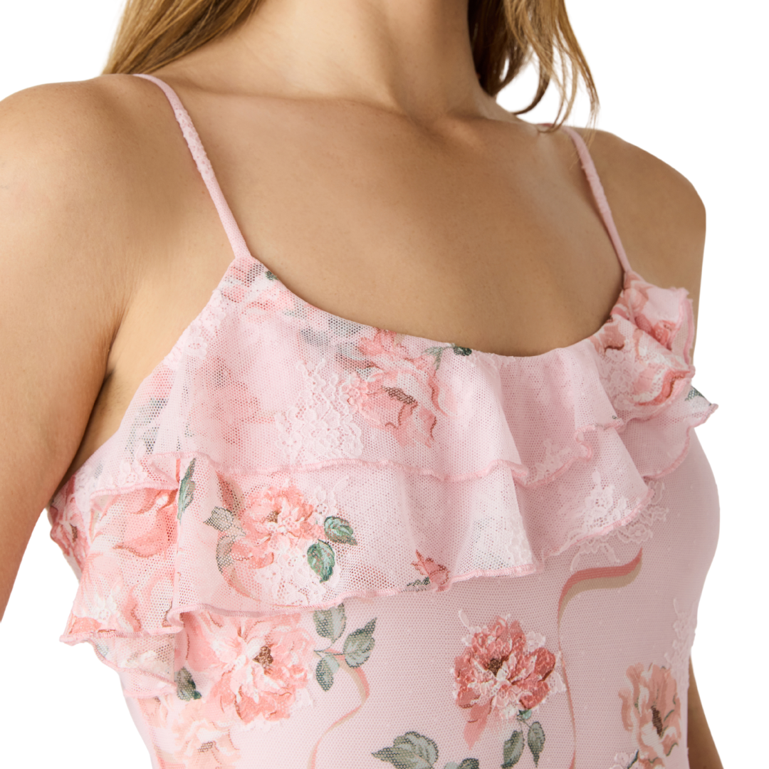 JULIANY DRESS PEACH FLORAL