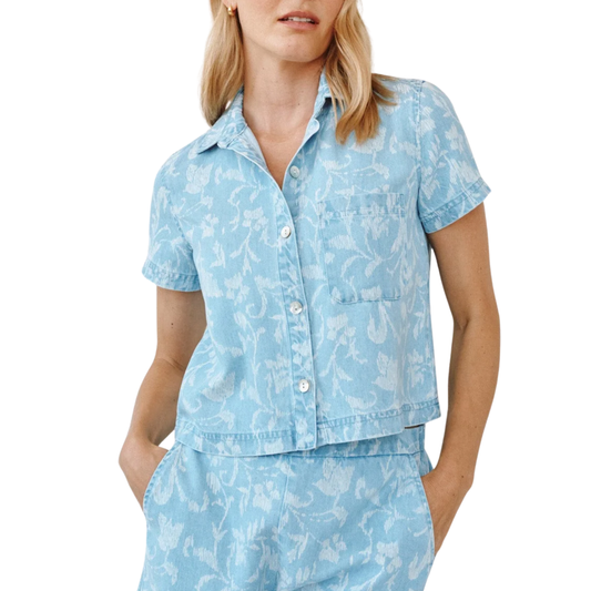 POCKET BUTTON DOWN VINTAGE FLEUR DENIM