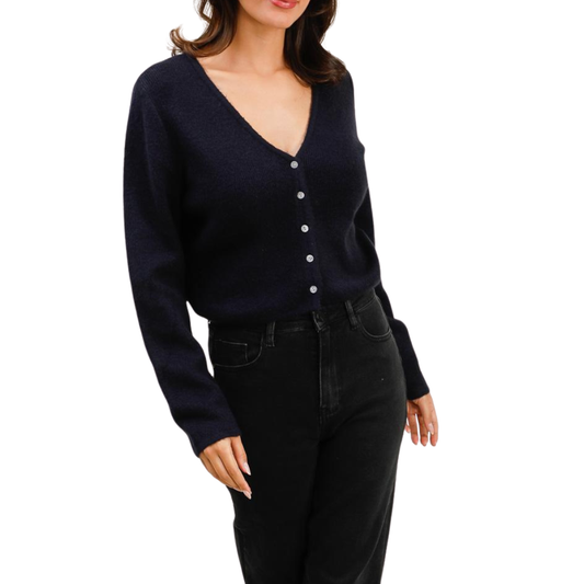 MILA VECK KNITTED CARDIGAN NAVY