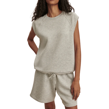SALOME RAGLAN TEE LIGHT GREY MARL